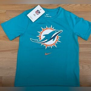 Boys Nike Miami Dolphins Logo Legend Medium Size 5/6 Teal T-Shirt New
